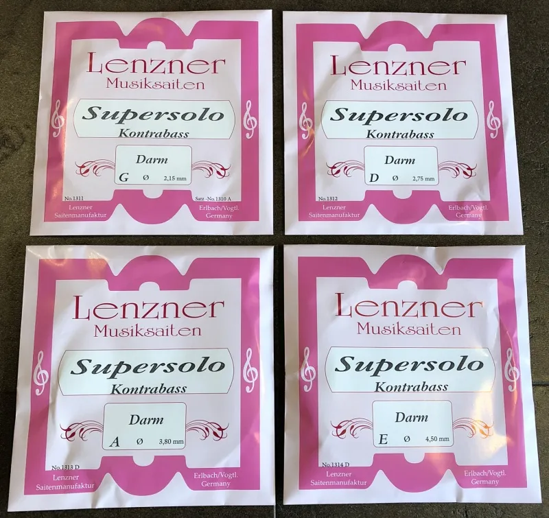 Lenzner SUPERSOLO -Classic- Kontrabass DARM BLANK Saiten SATZ