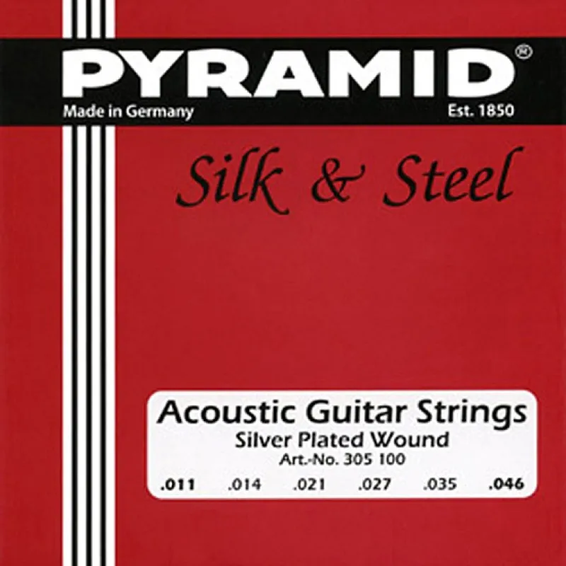 PYRAMID Silk & Steel Akustik Gitare .011-.046 Saiten Satz
