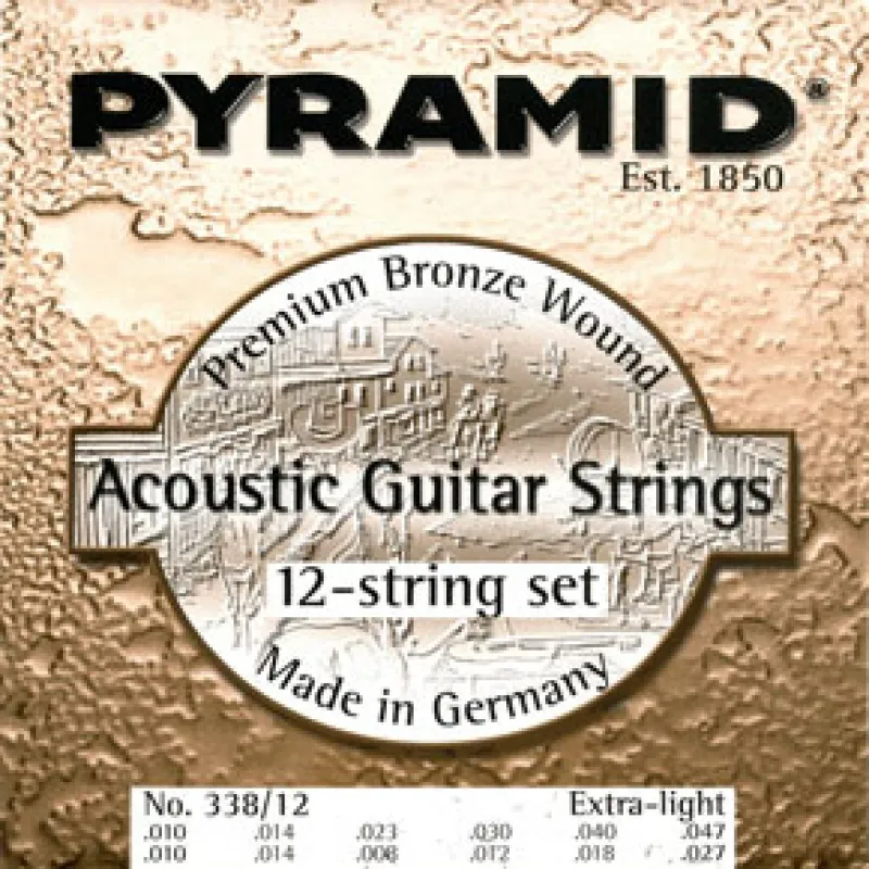 Pyramid 12-saitige Akustik Premium Bronze Gitarre Saiten SATZ .010-.047