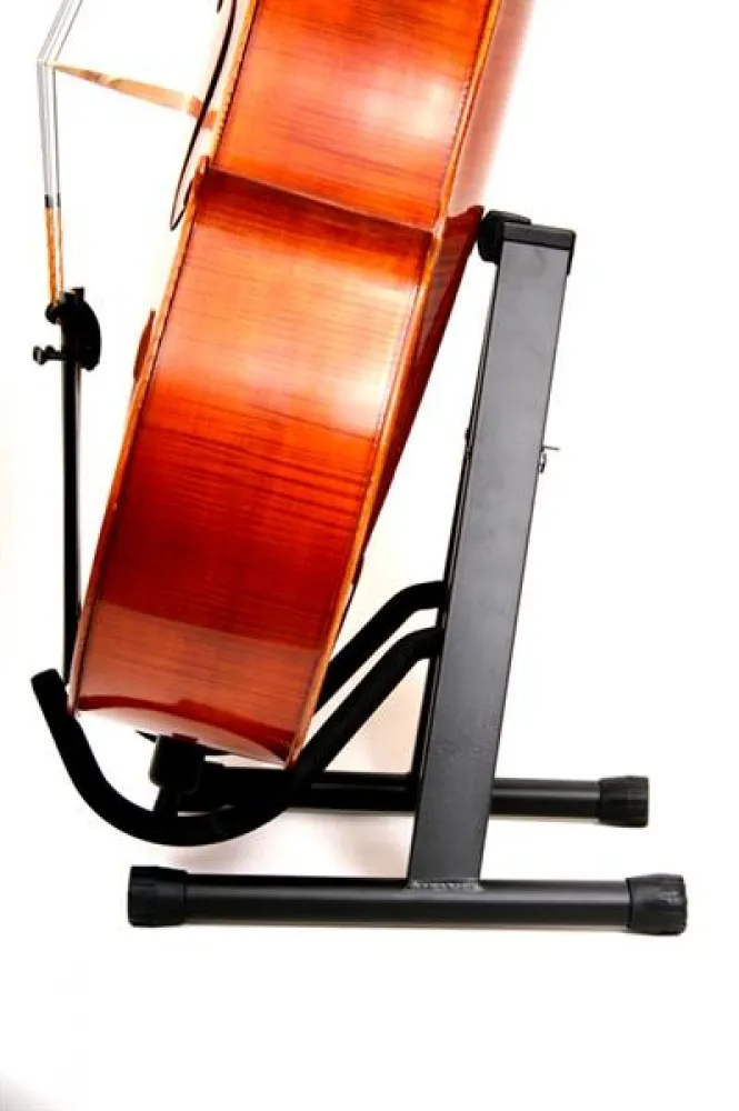 Petz Ständer für Cello, gepolsterte Auflagefläche, schwarz