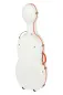 Preview: GEWApure PS353188 Cello (Violoncello) Koffer (Etui) Polycarbonat, Modell FUN, Farbe weiss-orange_04