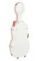 Preview: GEWApure PS353188 Cello (Violoncello) Koffer (Etui) Polycarbonat, Modell FUN, Farbe weiss-orange_05