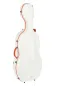 Preview: GEWApure PS353188 Cello (Violoncello) Koffer (Etui) Polycarbonat, Modell FUN, Farbe weiss-orange_01