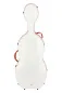 Preview: GEWApure PS353188 Cello (Violoncello) Koffer (Etui) Polycarbonat, Modell FUN, Farbe weiss-orange_03