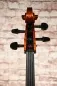 Preview: Schneckansicht-vorne eines Simon Paul 7/8 Meister Cello (Violoncello) GUADAGNINI Modell, gebaut 2023
