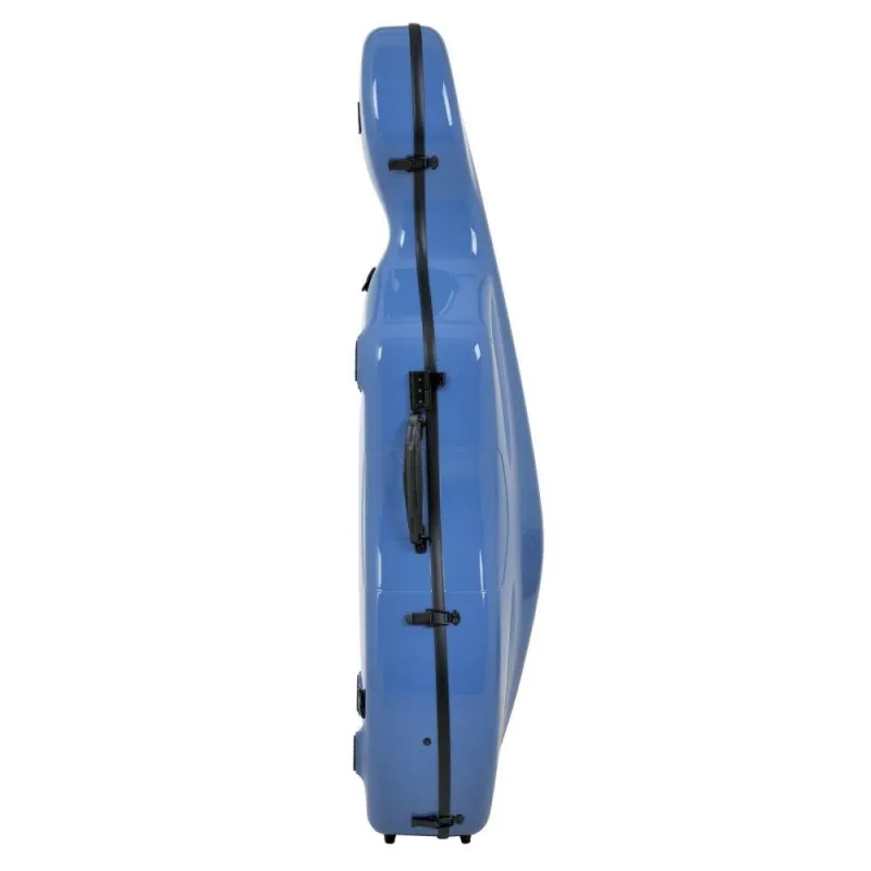 Seite-Detailansicht eines GEWA Celloetui Air, Farbe Blau