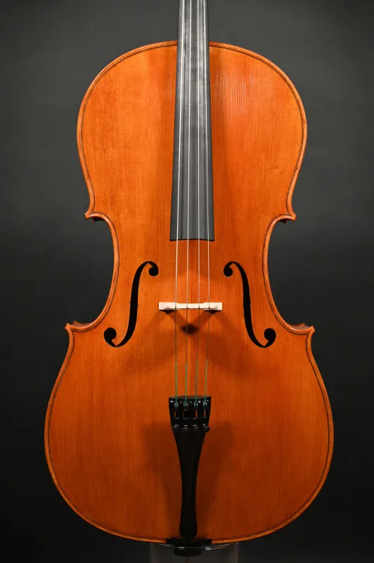 Deckenansicht eines Simon Paul 4/4 Meister Cello (Violoncello) nach Stradivarius, Handarbeit 2020