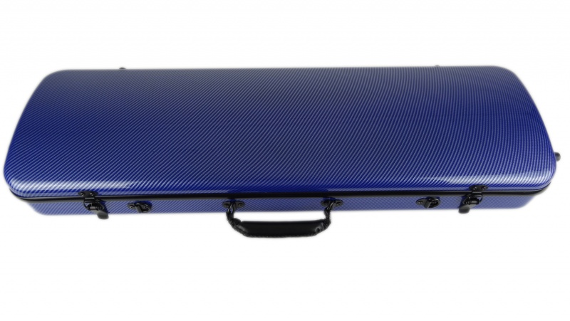 Preview: HIMA Carbon Master Hightech Geigen Etui f 4/4 Violine, blau