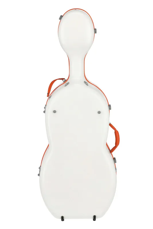 GEWApure PS353188 Cello (Violoncello) Koffer (Etui) Polycarbonat, Modell FUN, Farbe weiss-orange_06