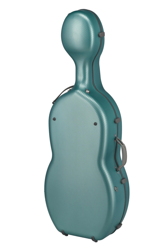 Preview: GEWApure PS353189 Cello (Violoncello) Koffer (Etui) Polycarbonat, Modell FUN, Farbe grün-grau_04