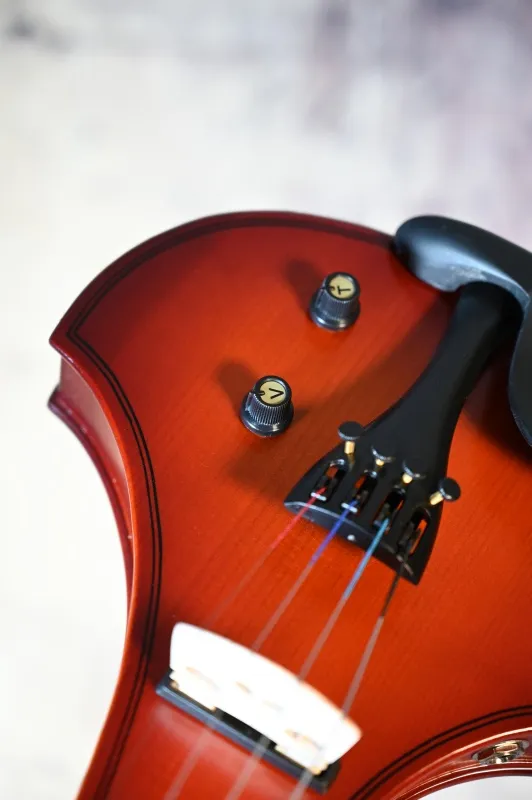 PETZ E-Violine SET mit Bogen, Hülle, Kopfhörer und Kabel