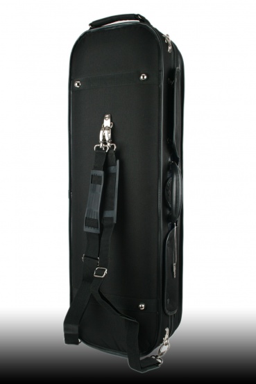 Preview: Petz 4/4 Geigenetui, sehr gut gearbeitet, schwarz/blau/beige