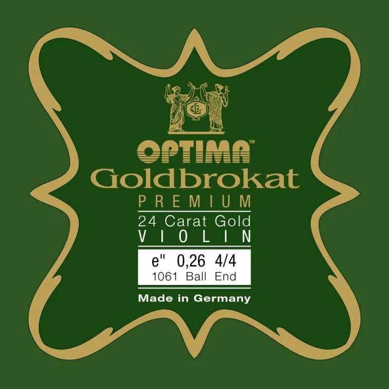 GOLDBROKAT 24K GOLD PREMIUM 4/4 Violin E-Saite in 5 Stärken mit Kugel