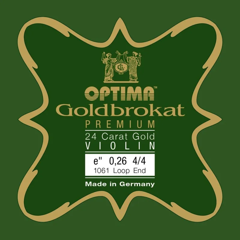 GOLDBROKAT 24K GOLD PREMIUM 4/4 Violin E-Saite in 5 Stärken mit Schlinge