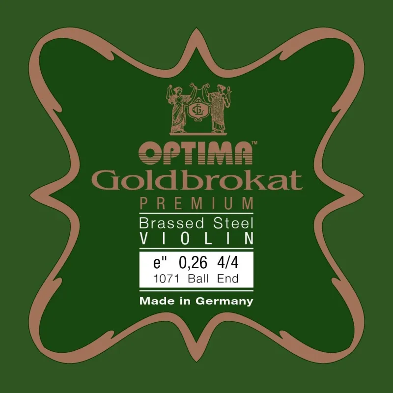 GOLDBROKAT BRASSED PREMIUM 4/4 Violin E-Saite in 5 Stärken zur Auswahl mit Kugel