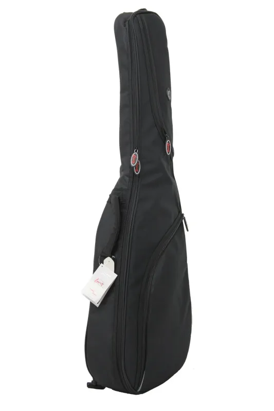 LENZ gepolsterte Gitarretasche für 4/4 Konzertgitarre in schwarz, seitenansicht rechts