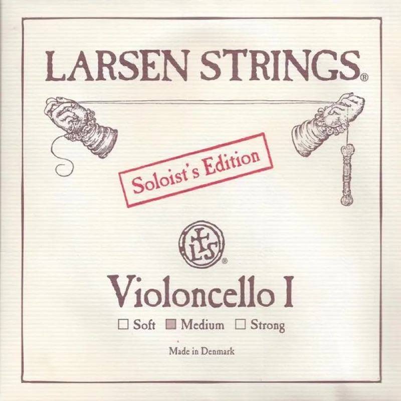 Verpackung-Detailansicht einer Larsen Soloist 4/4 Cello A Saite