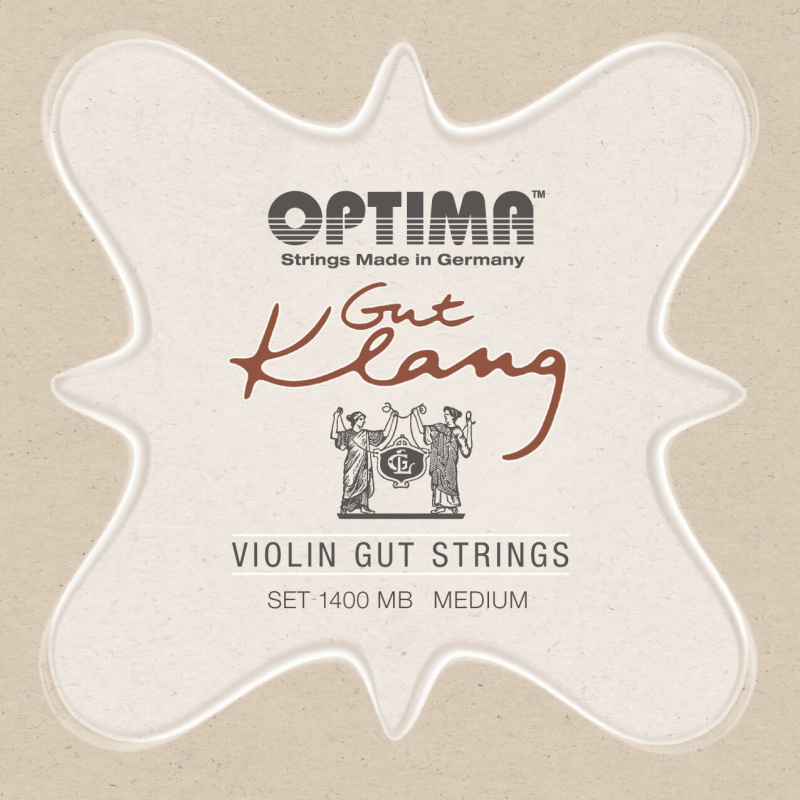 Preview: OPTIMA Original GutKlang 4/4 Violin Saiten SATZ – mit Goldbrokat E-Saite