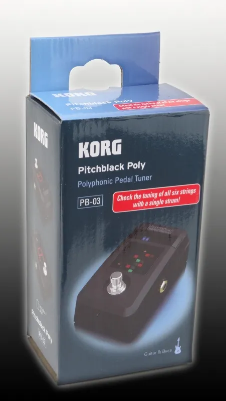 KORG PB-03 Pitchblack Poly, Polyphonic Pedal Tuner, black