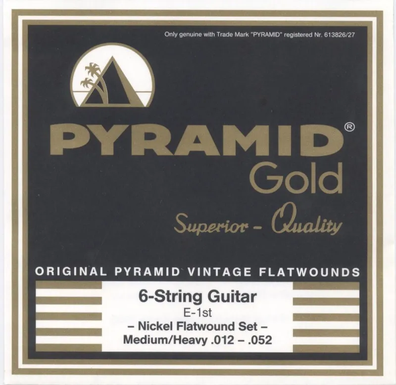 PYRAMID GOLD FLATWOUNDS E-Gitarre Saiten SATZ