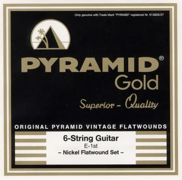 PYRAMID GOLD FLATWOUNDS E-Gitarre Saiten SATZ