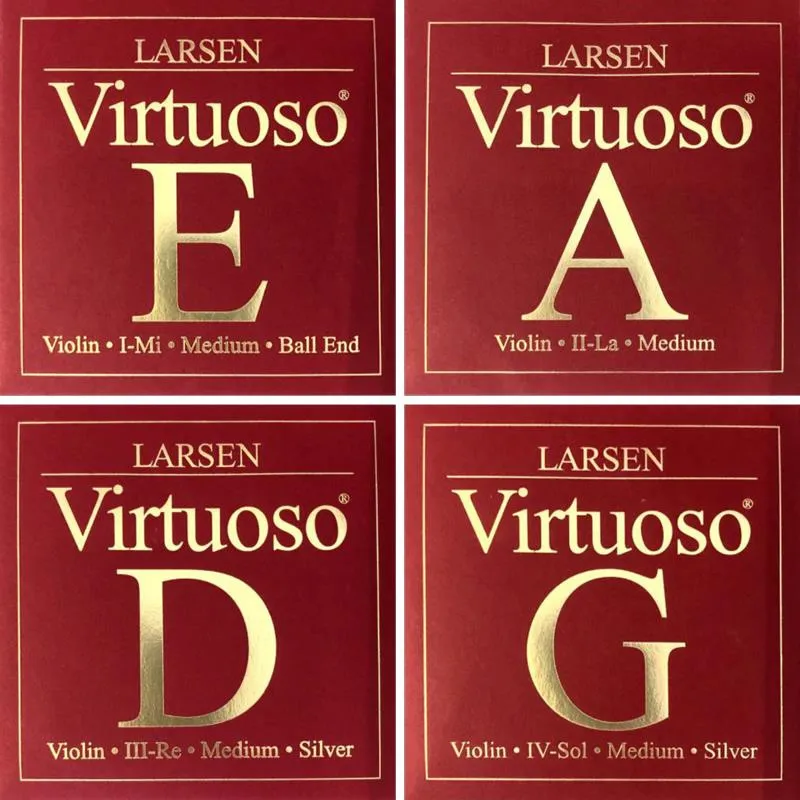 Larsen Virtuoso 4/4 Violin Saiten SATZ, E-Karbonstahl-Kugel