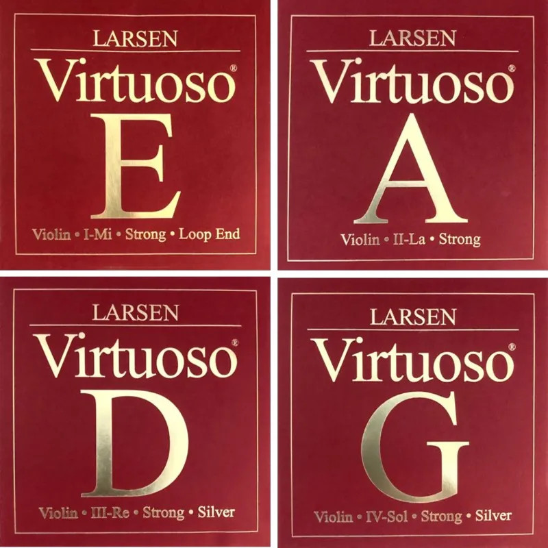 Larsen Virtuoso 4/4 Violin Saiten SATZ, E-Karbonstahl-Kugel