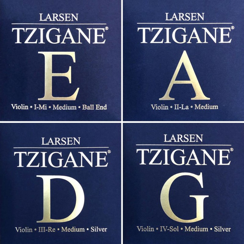 Preview: Larsen Tzigane 4/4 Violine Saiten Satz – Multifilament-Fiberkern - E-Kugel