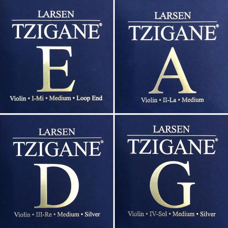 Larsen Tzigane 4/4 Violin Saiten SATZ, E-Karbonstahl-Schlinge