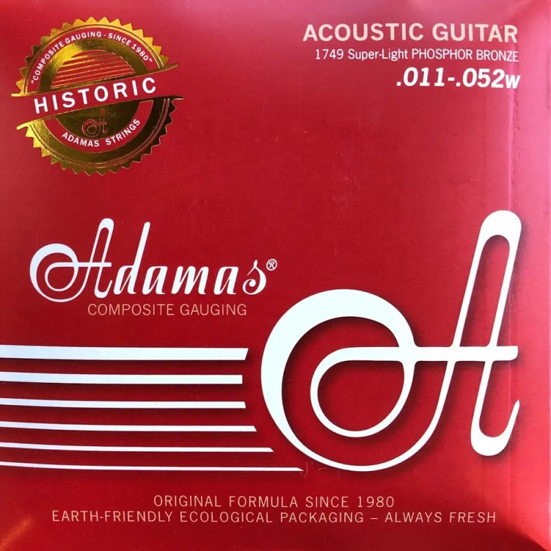 ADAMAS AKUSTIK-GITARREN SAITEN SATZ HISTORIC REISSUE PHOSPHOR BRONZE 1749 Super-Light .011-.052