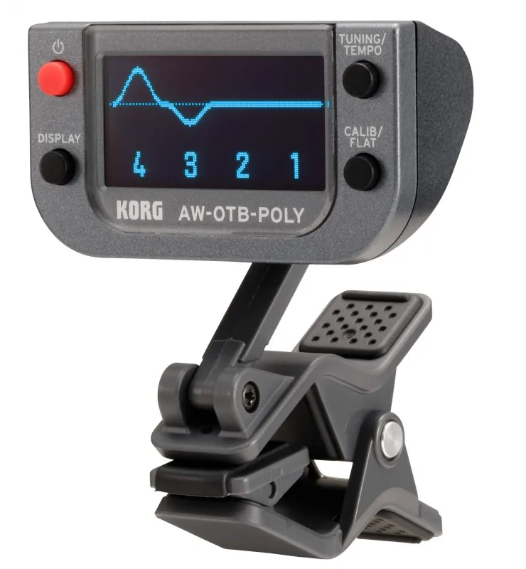 KORG AW-OTB-POLY Clip-on Tuner Stimmgerät, schwarz KORG AW-OTB-POLY Clip-on Tuner Stimmgerät, schwarz