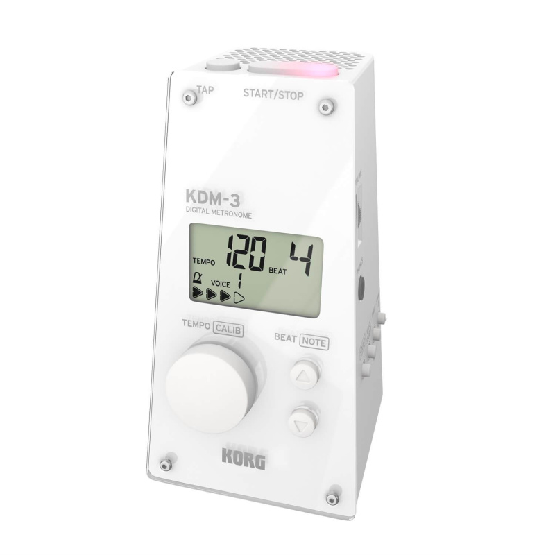 Preview: KORG Metronom KDM-3 digital in weiss, Vorderansicht