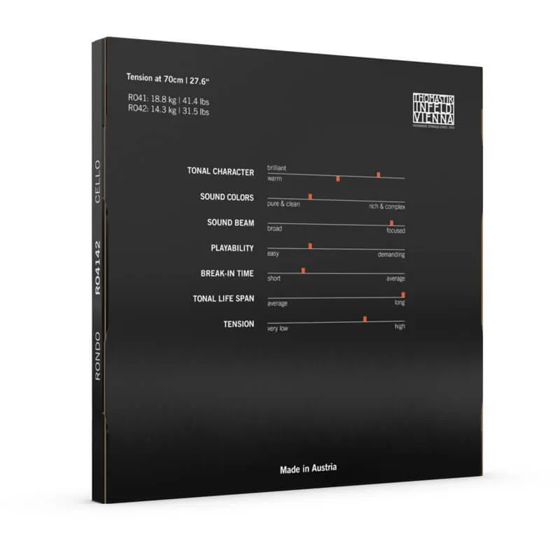 THOMASTIK RO4142 Rondo 4/4 Cello (Violoncello) A- und D-Saite_Back