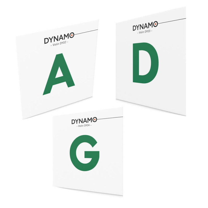 Preview: Thomastik DYNAMO 4/4 Violin A-D-G Saiten, medium, ohne E-Saite