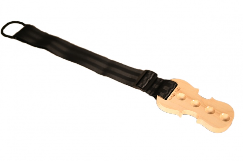 Preview: Petz Stachelanker mit Parkettschoner – violinförmig aus Holz