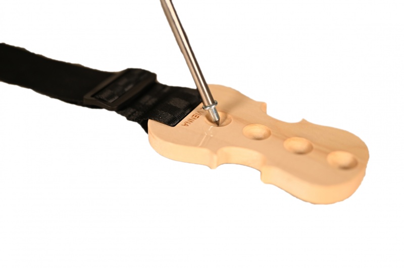 Preview: Petz Stachelanker mit Parkettschoner – violinförmig aus Holz