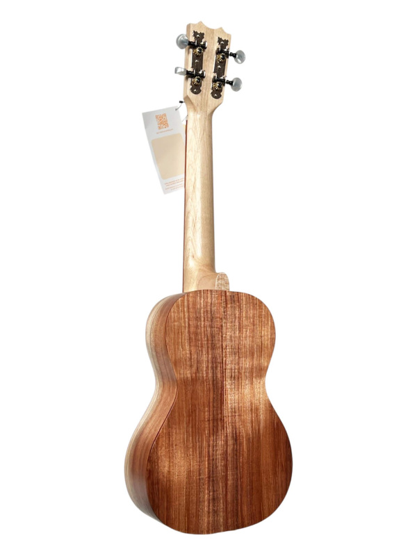 Preview: APC CS Simple Concert Ukulele aus massiver Koa-Akazie mit offenporigem Finish – handgefertigt in Portugal - Rueckansicht