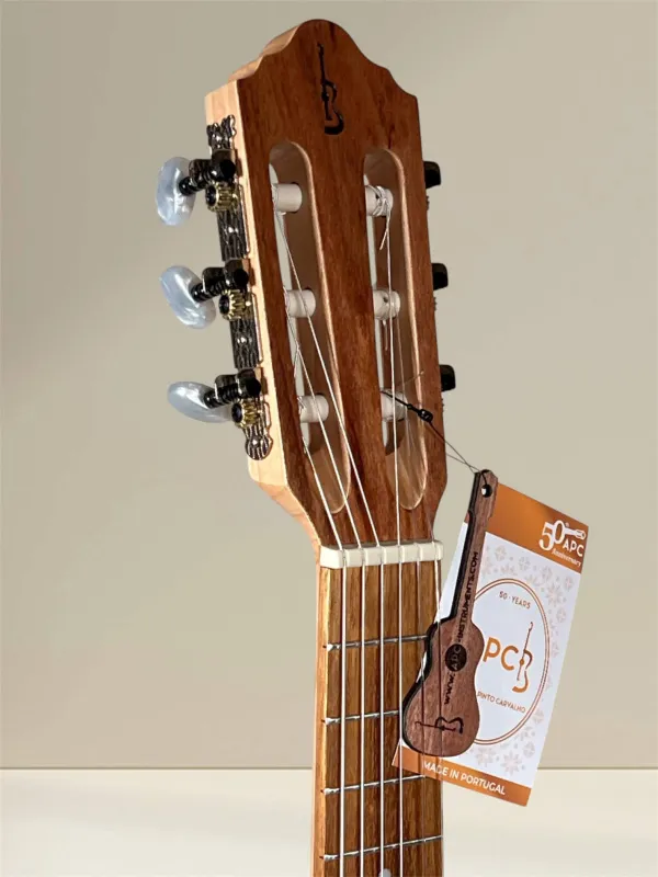 APC GS Guitarlele Modell Simple aus vollmassiver Akazie – Kopfansicht mit Logo