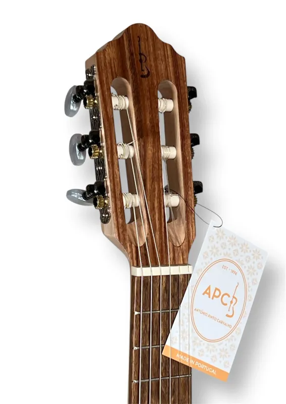 APC GT Guitarlele, Modell Traditional aus vollmassiver Akazie – Kopfansicht mit Logo