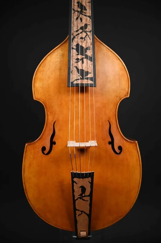 Deckenansicht einer Robert Blaszauer 6-Saitige Bass Viola da Gamba Handarbeit aus Budapest, gebaut 2022