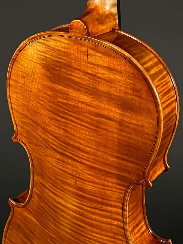 Halsansatz-hinten-Detailansicht einer Simon Joseph Meister 39,5 cm 15,5\" Bratsche (Viola) Handarbeit 2020
