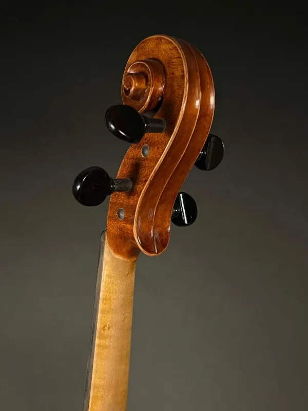 Schnecke-hinten-seitlich-Detailansicht einer Simon Joseph Meister 40,5 cm 16\" Bratsche (Viola) Handarbeit 2018