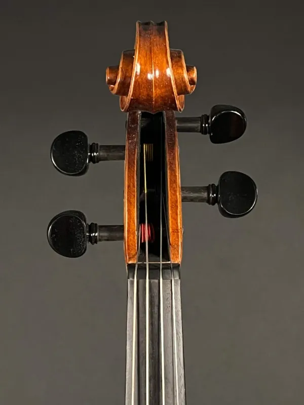 Schnecke-vorne-Detailansicht einer Simon Joseph Meister 40,5 cm 16\" Bratsche (Viola) Handarbeit 2018