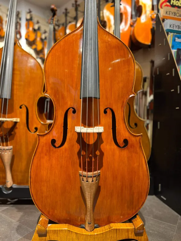 Bucur Ioan 1/2 Kontrabass Modell Tarantini Picolo – handgebaut 2025, massive Hölzer – Deckeansicht