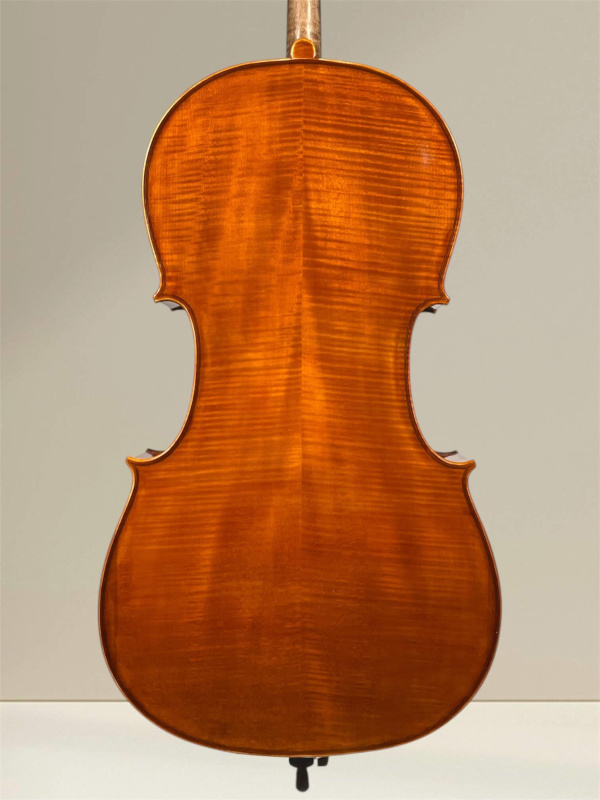 Preview: Bucur Ioan linkshänder 4/4 Cello (Violoncello) Stradivarius Modell, Bodenansicht