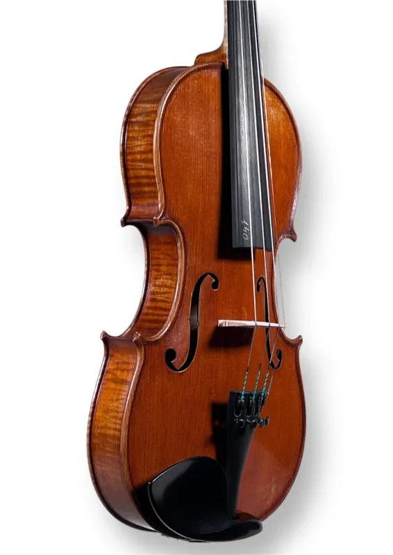 2024 Handgefertigte Violine Geige von Butiu Cornel nach Stradivarius Modell - Decke-Zargeansicht