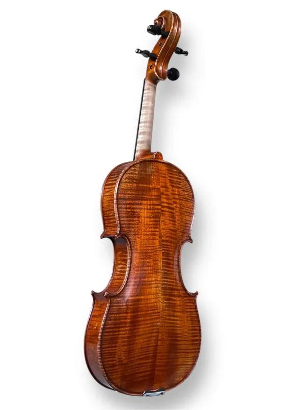 2024 Handgefertigte Violine Geige von Butiu Cornel nach Stradivarius Modell - Rückansicht seitlich