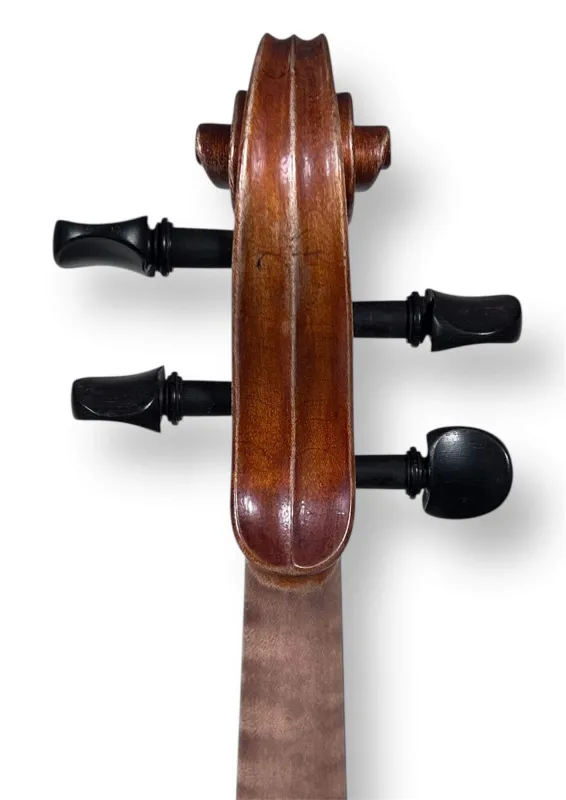 2024 Handgefertigte Violine Geige von Butiu Cornel nach Stradivarius Modell - Schneckeansicht hinten