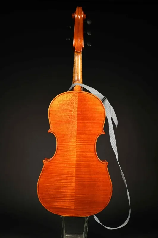 Back-Detailansicht eines Simon Joseph Cello da Spalla (Viola Pomposa) Handarbeit aus Siebenbürgen gebaut 2022
