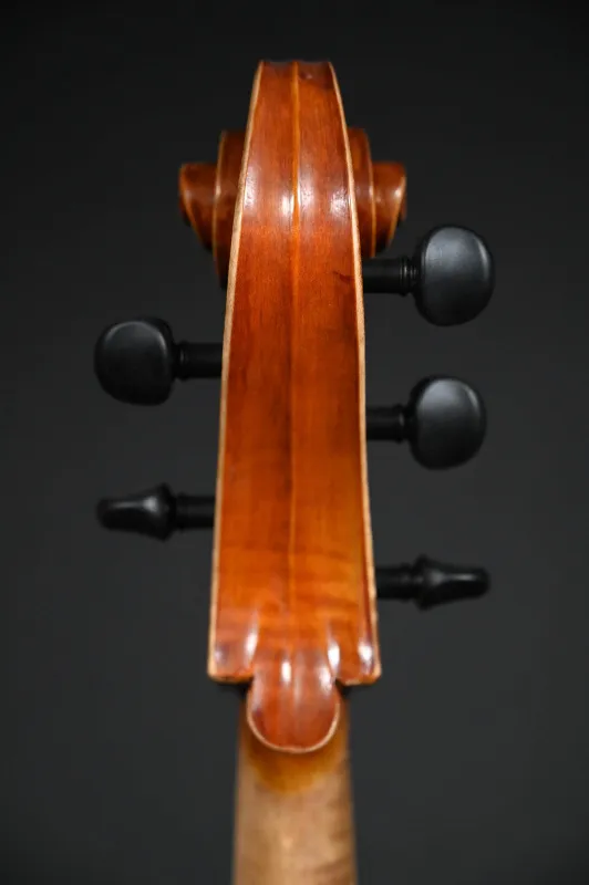 Simon Joseph 5Saiter Cello (Violoncello) da Spalla oder Viola (Bratsche) Pomposa_Schneckenansicht-hinten